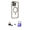 MARSİLYAN™- iPhone 14 Pro Max Kılıf Eksen Klasik Koleksiyonu - Siyah Bilvis 5in1 5D Magic Hayalet Cam Ekran Koruyucu + Bilvis Titan Kamera Lens - GD
