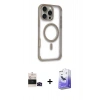 MARSİLYAN™- iPhone 14 Pro Max Kılıf Eksen Klasik Koleksiyonu - Siyah Bilvis 5in1 5D Magic Hayalet Cam Ekran Koruyucu + Bilvis Titan Kamera Lens - SH
