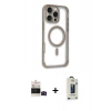 MARSİLYAN™- iPhone 14 Pro Max Kılıf Eksen Klasik Koleksiyonu - Siyah Bilvis Hayalet Cam Ekran Koruyucu + Bilvis Titan Kamera Lens - SH