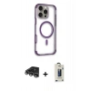 MARSİLYAN™- iPhone 14 Pro Max Kılıf Eksen Klasik Koleksiyonu - Siyah Bilvis Hayalet Cam Ekran Koruyucu + Raze Metal Kamera Lens - GS