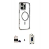MARSİLYAN™- iPhone 14 Pro Max Kılıf Eksen Klasik Koleksiyonu - Siyah Bilvis Hayalet Cam Ekran Koruyucu + Bilvis Titan Kamera Lens - SH