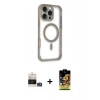 MARSİLYAN™- iPhone 14 Pro Max Kılıf Eksen Klasik Koleksiyonu - Siyah Buffer Cam Ekran Koruyucu + Bilvis Titan Kamera Lens - GS