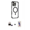 MARSİLYAN™- iPhone 14 Pro Max Kılıf Eksen Klasik Koleksiyonu - Siyah Joko 5D Cam + Bilvis Titan Kamera Lens - DNMR