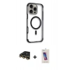 MARSİLYAN™- iPhone 14 Pro Max Kılıf Eksen Klasik Koleksiyonu - Siyah Joko 5D Cam + Raze Metal Kamera Lens - GD