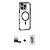 MARSİLYAN™- iPhone 14 Pro Max Kılıf Eksen Klasik Koleksiyonu - Siyah Joko 5D Cam + Bilvis Titan Kamera Lens - GS