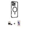 MARSİLYAN™- iPhone 14 Pro Max Kılıf Eksen Klasik Koleksiyonu - Siyah Joko 5D Cam + Bilvis Titan Kamera Lens - SH