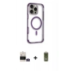 MARSİLYAN™- iPhone 14 Pro Max Kılıf Eksen Klasik Koleksiyonu - Siyah Joko Magic 5D Hayalet Cam + Gümüş Bilvis Titan Kamera Lens