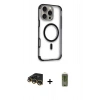 MARSİLYAN™- iPhone 14 Pro Max Kılıf Eksen Klasik Koleksiyonu - Siyah Joko Magic 5D Hayalet Cam + Raze Metal Kamera Lens - GD