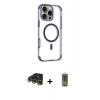 MARSİLYAN™- iPhone 14 Pro Max Kılıf Eksen Klasik Koleksiyonu - Siyah Joko Magic 5D Hayalet Cam + Raze Metal Kamera Lens - GD