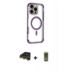 MARSİLYAN™- iPhone 14 Pro Max Kılıf Eksen Klasik Koleksiyonu - Siyah Joko Magic 5D Hayalet Cam + Raze Metal Kamera Lens - GD