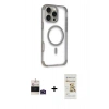 MARSİLYAN™- iPhone 14 Pro Max Kılıf Eksen Klasik Koleksiyonu - Siyah Mat Seramik Nano Ekran Koruyucu + Bilvis Titan Kamera Lens - DNMR