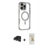 MARSİLYAN™- iPhone 14 Pro Max Kılıf Eksen Klasik Koleksiyonu - Siyah Mat Seramik Nano Ekran Koruyucu + Raze Metal Kamera Lens - GS