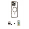 MARSİLYAN™- iPhone 14 Pro Max Kılıf Eksen Klasik Koleksiyonu - Siyah Polymer Nano Ekran Koruyucu + Bilvis Titan Kamera Lens - SH
