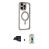 MARSİLYAN™- iPhone 14 Pro Max Kılıf Eksen Klasik Koleksiyonu - Siyah Polymer Nano Ekran Koruyucu + Raze Metal Kamera Lens - GS