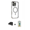 MARSİLYAN™- iPhone 14 Pro Max Kılıf Eksen Klasik Koleksiyonu - Siyah Polymer Nano Ekran Koruyucu + Raze Metal Kamera Lens - GS