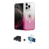 MARSİLYAN™- iPhone 14 Pro Max Kılıf Eksen Minimal Özel Seri - Siyah 3D Antistatik Cam Ekran Koruyucu + Raze Metal Kamera Lens - GS