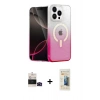 MARSİLYAN™- iPhone 14 Pro Max Kılıf Eksen Minimal Özel Seri - Siyah 6D Mat Seramik Hayalet Nano Ekran Koruyucu + Siyah Bilvis Titan Kamera Lens
