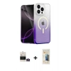 MARSİLYAN™- iPhone 14 Pro Max Kılıf Eksen Minimal Özel Seri - Siyah 6D Mat Seramik Hayalet Nano Ekran Koruyucu + Gold Bilvis Titan Kamera Lens