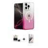 MARSİLYAN™- iPhone 14 Pro Max Kılıf Eksen Minimal Özel Seri - Siyah Bilvis 3D Mat Cam Ekran Koruyucu + Bilvis Titan Kamera Lens - DNMR