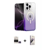 MARSİLYAN™- iPhone 14 Pro Max Kılıf Eksen Minimal Özel Seri - Siyah Bilvis 3D Mat Cam Ekran Koruyucu + Gümüş Bilvis Titan Kamera Lens