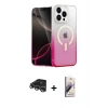 MARSİLYAN™- iPhone 14 Pro Max Kılıf Eksen Minimal Özel Seri - Siyah Bilvis 3D Mat Cam Ekran Koruyucu + Raze Metal Kamera Lens - GS