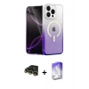 MARSİLYAN™- iPhone 14 Pro Max Kılıf Eksen Minimal Özel Seri - Siyah Bilvis 5in1 3D Magic Cam Ekran Koruyucu + Raze Metal Kamera Lens - GD