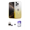 MARSİLYAN™- iPhone 14 Pro Max Kılıf Eksen Minimal Özel Seri - Siyah Bilvis 5in1 3D Magic Cam Ekran Koruyucu + Bilvis Titan Kamera Lens - GD