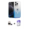 MARSİLYAN™- iPhone 14 Pro Max Kılıf Eksen Minimal Özel Seri - Siyah Bilvis 5in1 3D Magic Cam Ekran Koruyucu + Bilvis Titan Kamera Lens - SH