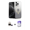 MARSİLYAN™- iPhone 14 Pro Max Kılıf Eksen Minimal Özel Seri - Siyah Bilvis 5in1 3D Magic Cam Ekran Koruyucu + Bilvis Titan Kamera Lens - SH