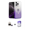 MARSİLYAN™- iPhone 14 Pro Max Kılıf Eksen Minimal Özel Seri - Siyah Bilvis 5in1 3D Magic Cam Ekran Koruyucu + Bilvis Titan Kamera Lens - GS