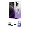 MARSİLYAN™- iPhone 14 Pro Max Kılıf Eksen Minimal Özel Seri - Siyah Bilvis 5in1 5D Magic Hayalet Cam Ekran Koruyucu + Bilvis Titan Kamera Lens - DNMR