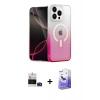 MARSİLYAN™- iPhone 14 Pro Max Kılıf Eksen Minimal Özel Seri - Siyah Bilvis 5in1 5D Magic Hayalet Cam Ekran Koruyucu + Bilvis Titan Kamera Lens - DNMR