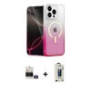 MARSİLYAN™- iPhone 14 Pro Max Kılıf Eksen Minimal Özel Seri - Siyah Bilvis Hayalet Cam Ekran Koruyucu + Bilvis Titan Kamera Lens - GS