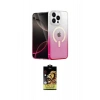 MARSİLYAN™- iPhone 14 Pro Max Kılıf Eksen Minimal Özel Seri - Siyah Buffer Cam Ekran Koruyucu