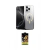 MARSİLYAN™- iPhone 14 Pro Max Kılıf Eksen Minimal Özel Seri - Siyah Buffer Cam Ekran Koruyucu