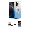 MARSİLYAN™- iPhone 14 Pro Max Kılıf Eksen Minimal Özel Seri - Siyah Buffer Hayalet Cam Ekran Koruyucu + Bilvis Titan Kamera Lens - SH