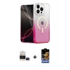 MARSİLYAN™- iPhone 14 Pro Max Kılıf Eksen Minimal Özel Seri - Siyah Buffer Hayalet Cam Ekran Koruyucu + Bilvis Titan Kamera Lens - SH