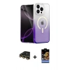 MARSİLYAN™- iPhone 14 Pro Max Kılıf Eksen Minimal Özel Seri - Siyah Buffer Hayalet Cam Ekran Koruyucu + Raze Metal Kamera Lens - GD