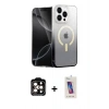 MARSİLYAN™- iPhone 14 Pro Max Kılıf Eksen Minimal Özel Seri - Siyah Joko 5D Cam + PVD Metal Kamera Lens - TU