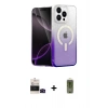 MARSİLYAN™- iPhone 14 Pro Max Kılıf Eksen Minimal Özel Seri - Siyah Joko Magic 5D Hayalet Cam + Bilvis Titan Kamera Lens - SH