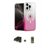 MARSİLYAN™- iPhone 14 Pro Max Kılıf Eksen Minimal Özel Seri - Siyah Joko Magic 5D Hayalet Cam + Raze Metal Kamera Lens - GD