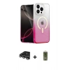 MARSİLYAN™- iPhone 14 Pro Max Kılıf Eksen Minimal Özel Seri - Siyah Joko Magic 5D Hayalet Cam + Raze Metal Kamera Lens - GS