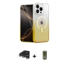 MARSİLYAN™- iPhone 14 Pro Max Kılıf Eksen Minimal Özel Seri - Siyah Joko Magic 5D Hayalet Cam + Raze Metal Kamera Lens - GS