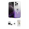 MARSİLYAN™- iPhone 14 Pro Max Kılıf Eksen Minimal Özel Seri - Siyah Mat Seramik Nano Ekran Koruyucu + Bilvis Titan Kamera Lens - GD