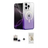 MARSİLYAN™- iPhone 14 Pro Max Kılıf Eksen Minimal Özel Seri - Siyah Mat Seramik Nano Ekran Koruyucu + Bilvis Titan Kamera Lens - DNMR