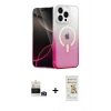 MARSİLYAN™- iPhone 14 Pro Max Kılıf Eksen Minimal Özel Seri - Siyah Mat Seramik Nano Ekran Koruyucu + Bilvis Titan Kamera Lens - GD