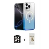 MARSİLYAN™- iPhone 14 Pro Max Kılıf Eksen Minimal Özel Seri - Siyah Mat Seramik Nano Ekran Koruyucu + PVD Metal Kamera Lens - TU