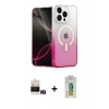MARSİLYAN™- iPhone 14 Pro Max Kılıf Eksen Minimal Özel Seri - Siyah Polymer Nano Ekran Koruyucu + Bilvis Titan Kamera Lens - GD