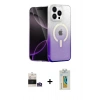 MARSİLYAN™- iPhone 14 Pro Max Kılıf Eksen Minimal Özel Seri - Siyah Polymer Nano Ekran Koruyucu + Bilvis Titan Kamera Lens - GS