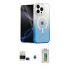 MARSİLYAN™- iPhone 14 Pro Max Kılıf Eksen Minimal Özel Seri - Siyah Polymer Nano Ekran Koruyucu + Siyah Bilvis Titan Kamera Lens